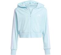 adidas Mädchen Essentials Full Zip Hoodie, Halo Mint/White, 7-8 Years