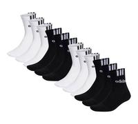 Sneakersocken ADIDAS ORIGINALS "Socken Cushioned 3S Linear 12er Pack", Herren, Gr. 43-45, bunt (2xschwarz, 2xweiß), Obermaterial: 71% Baumwolle CO. 26% Polyester PES. 2% Elasthan EL. 1% Nylon NY., Soc