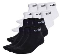 Kurzsocken ADIDAS ORIGINALS "Socken Linear Cushioned Ankle 12er Pack", Herren, Gr. 37-39, bunt (2xschwarz, 2xweiß), Obermaterial: 71% Baumwolle CO. 26% Polyester PES. 2% Elasthan EL. 1% Nylon NY., Soc