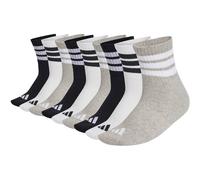 ADIDAS adidas Unisex Quartersocken, 9er Pack - 3-Stripes Cushioned Sportswear Mid-Cut Socks, Logo, Streifen, gepolstert (TB_CB879-9P) 37-39 Schwarz