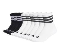 Kurzsocken ADIDAS ORIGINALS "Socken 3-Stripes Cushioned Sportswear Mid-Cut Socks 9P 9er Pack", Herren, Gr. 40-42, bunt (2xweiß, schwarz), Obermaterial: 58% Baumwolle CO. 39% Polyester PES. 2% Elasthan