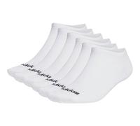 ADIDAS adidas Unisex Sneakersocken, 6er Pack - Thin Linear Low-Cut, dünne Socken, Logo, einfarbig (TB_EBB48-6P) 43-45 Weiß