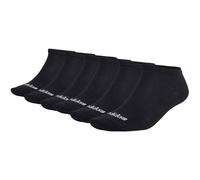 ADIDAS adidas Unisex Sneakersocken, 6er Pack - Thin Linear Low-Cut, dünne Socken, Logo, einfarbig (TB_EBB48-6P) 43-45 Schwarz