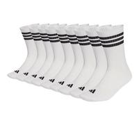 ADIDAS adidas Unisex Socken, 9er Pack - 3-Stripes Cushioned Sportswear Crew Socks, Logo, Streifen, gepolstert (TB_UW730-9P) 40-42 Weiß