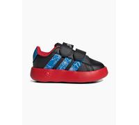 adidas Unisex Kids x Marvel Spider-Man Grand Court Kids Schuh Core Black/Bright Blue/Pure Ruby 25