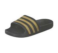 adidas Unisex Adilette Aqua Slides, Core Black/Gold Metallic/Core Black, 40.5 EU