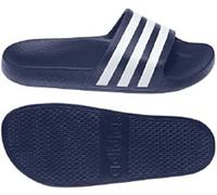 adidas Adilette Aqua F35542 Navy Blau Weiß OL E4, Farbe:Dark Blue - White/Dunkelblau Navy - Weiß, Größe:40 2/3 EU