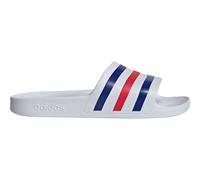 adidas Adilette Aqua Slides ftwr white-pure ruby-semi lucid blue (01F7) 4