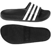 adidas Adilette Aqua Slipper F35543 Schwarz OL E4, Farbe:050 Black/Schwarz Weiß, Größe:43 1/3 EU
