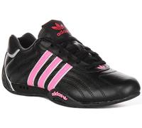 adidas Adiracer Damen Lo W Core Black Vibrant 3 Stripe Lg Sneaker, Schwarz / Rosa, 9.5