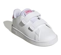 adidas Unisex Baby Advantage Lifestyle Court Two Hook-and-Loop Shoes, Cloud White / Real Pink / Core Black, 22 EU