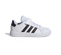 adidas Grand Court 2.0 Kinder Sneaker mit Klettverschluss weiß/schwarz - 35
