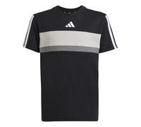 adidas Unisex Kinder Seasonal Essentials TIBERIO 3 Stripes T-Shirt, Black/White, 13-14 Years