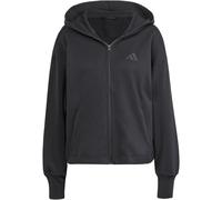 adidas All SZN Damen-Kapuzenpullover mit durchgehendem Reißverschluss, French Terry, Größe S, Schwarz