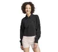 Adidas All Szn French Terry Polo Schwarzes Damen Sweatshirt M