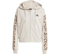 adidas Animal Print 3-Streifen French Terry Sweatjacke Damen JM1860 - wonder alumina/multicolor XS