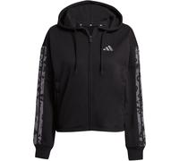 adidas Animal Print 3-Streifen French Terry Sweatjacke Damen JM1862 - black/multicolor S