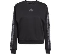 Sweatshirt ADIDAS SPORTSWEAR "W AOP SWT", Damen, Gr. XL, schwarz (schwarz, multicolor), Obermaterial: 55% Baumwolle, 36% Polyester, 9% Viskose, sportlich, Rundhals, Sweatshirts (70609364-XL) schwarz,