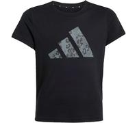 adidas Girls Animal Big Logo Single Jersey-T-Shirt für Kinder und Teens Black 164