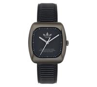 Adidas Unisex Uhr RETRO WAVE ONE Leder schwarz AOSY24527