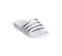 adidas Aqua Adilette Badelatschen (white/silver, EU Schuhgrößensystem, Erwachsene, Numerisch, M, 34)