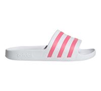 adidas Badeschuhe Adilette Aqua 3-Streifen #23 (Cloudfoam Fußbett, vorgeformter EVA-Riemen) weiss/pink - 1 Paar, Größe Euro (US) 43 (9)