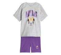 adidas Baby Girls DISNEY MINNIE MOUSE T-SHIRT SET, light grey heather/Semi Ice Tangerine, 0-3 Months