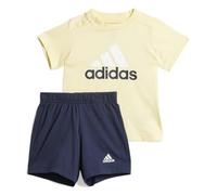 adidas Baby INFANTS ESSENTIALS ORGANIC COTTON LOGO TEE AND SHORT SET (Gender Neutral) Baby-Jogger, almost yellow/white,