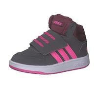 adidas Baby-Jungen Hoops Mid 2.0 Basketballschuh, Grey/Screaming Pink/Core Black, 22 EU