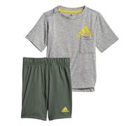 adidas Baby Set Badge of Sport Summer Set GM8944 74 Medium Grey Heather/Yellow