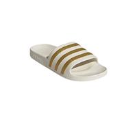 adidas Badeschuhe Adilette Aqua 3-Streifen (Cloudfoam Fußbett, vorgeformter EVA-Riemen) biege/gold - 1 Paar, Größe Euro (US) 39 (6)