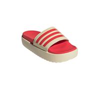 adidas Badeschuhe Adilette Platform beige/rot Damen - 1 Paar, Größe Euro (US) 42 (9)