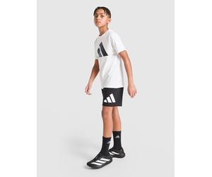 adidas Badge Of Sport Large Logo T-Shirt/Short Set Junior, Schwarz - 13-14Y