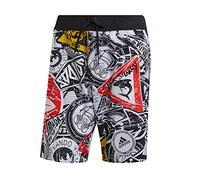 adidas Badgeup Tech Cl Badeshorts für Herren, Herren, Schwimm-Slips, GL0985, schwarz/weiß, 32