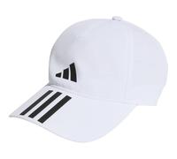 Adidas Baseballkappe 3‑Streifen AEROREADY Lauftraining Unisex S/M Weiß/Schwarz
