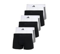 adidas Herren Low Rise Trunk (2PK) -Active Flex Cotton 3 Stripes Unterwäsche, 011 Black/White, XXL (2er Pack)