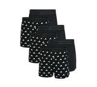 adidas Herren Web-Boxershorts, 2er Pack - Woven Boxer, Shorts, Webware, Baumwolle Schwarz/Weiß M