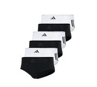 adidas Herren Slip 2er Pack-Low Rise Brief (2PK) -Active Flex Cotton 3 Stripes Unterwäsche, Black/White_4AM007, L