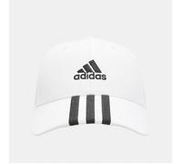 adidas Unisex 3-Stripes Cotton Twill Baseball Cap, White/Black, M