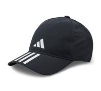 adidas Unisex 3-Stripes AEROREADY Running Training Baseball Cap, Black/White/White, M