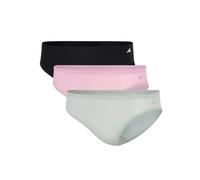 adidas Unterwäsche Slip Bikini (perfekte Passform) schwarz/grau/pink Damen - 3 Stück, Größe XXL