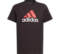 adidas Kinder T-Shirt BL 2 Tee – Essentials, zweifarbig, großes Logo, Baumwolle – Gr. 128 Schwarz
