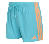 adidas BLD 3-Inch kurze Herren Badeshorts 3-Streifen hellblau/orange, L