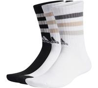 Adidas Bold 3-Streifen Cushioned Crew 3er-Pack Socken, weiß XL