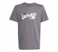 adidas Boy's CAMO LINEAR JUNIOR Boys Graphic Tee, Grey Five, 13-14 Years