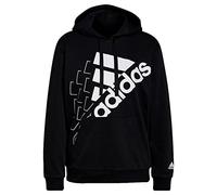 adidas Brand Love Slanted Relaxed Logo Hoodie GS1360, Womens Sweatshirt, Black, S EU
