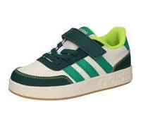 Sneaker ADIDAS SPORTSWEAR "BREAKBASE E KIDS", Gr. 34, sanftes weiß, collegiate grün, court grün, Textil, Synthetik, sportlich, Schuhe (70326352-34) sanftes weiß, collegiate grün, court grün