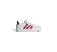 adidas BREAKNET 2.0 Shoes Children Tennisschuhe, Cloud White/Better Scarlet/Carbon, 31.5 EU