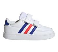 adidas Unisex Baby Breaknet Lifestyle Court Two-Strap Hook-and-Loop Shoes Sneaker, FTWR White/Lucid Blue/Bright red, 21 EU
