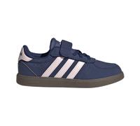 Sneaker ADIDAS SPORTSWEAR "BREAKNET SLEEK KINDER", Mädchen, Gr. 33, dunkelblau, clear pink, gum5, Leder, Synthetik, Schuhe Sneaker, für Kinder & Jugendliche (65692317-33) dunkelblau, clear pink, gum5